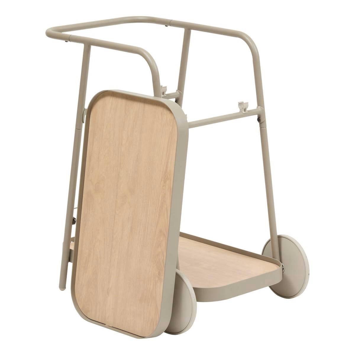 CARRELLO CON RUOTE ALLUMINIO 76X50 COFFE