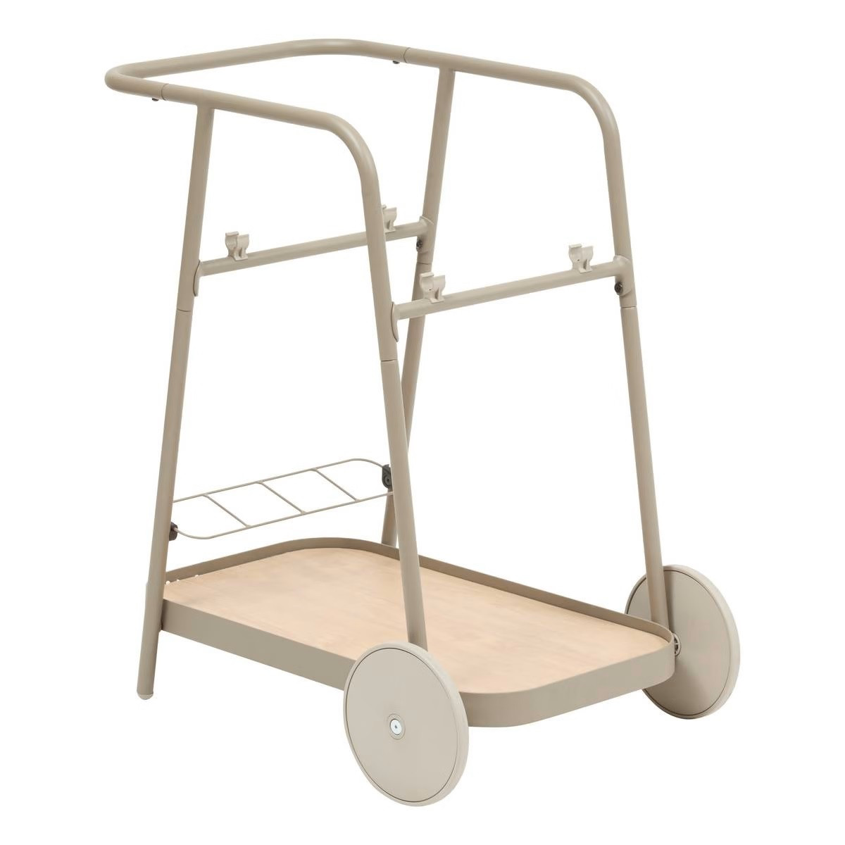 CARRELLO CON RUOTE ALLUMINIO 76X50 COFFE