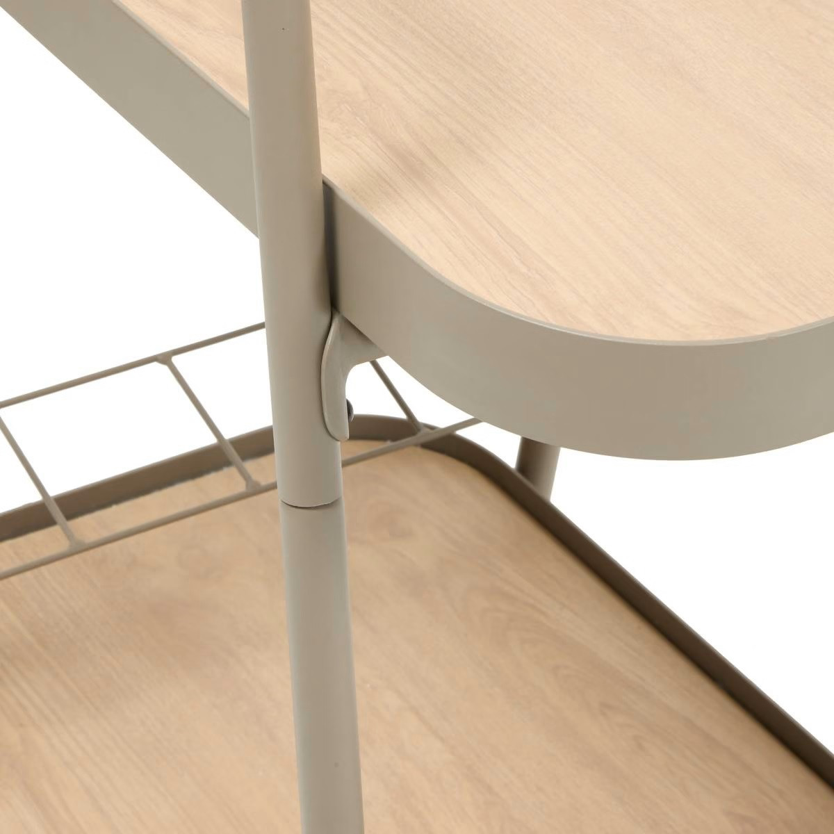 CARRELLO CON RUOTE ALLUMINIO 76X50 COFFE