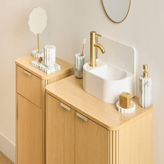 SPECCHIO DA APPOGGIO MARBY BIANCO