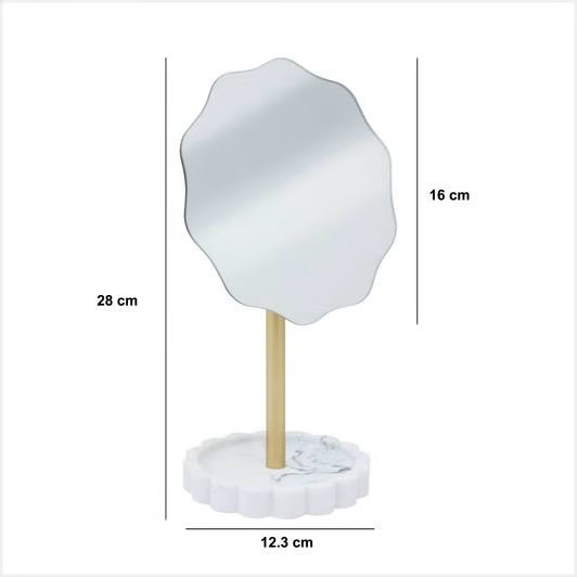 SPECCHIO DA APPOGGIO MARBY BIANCO