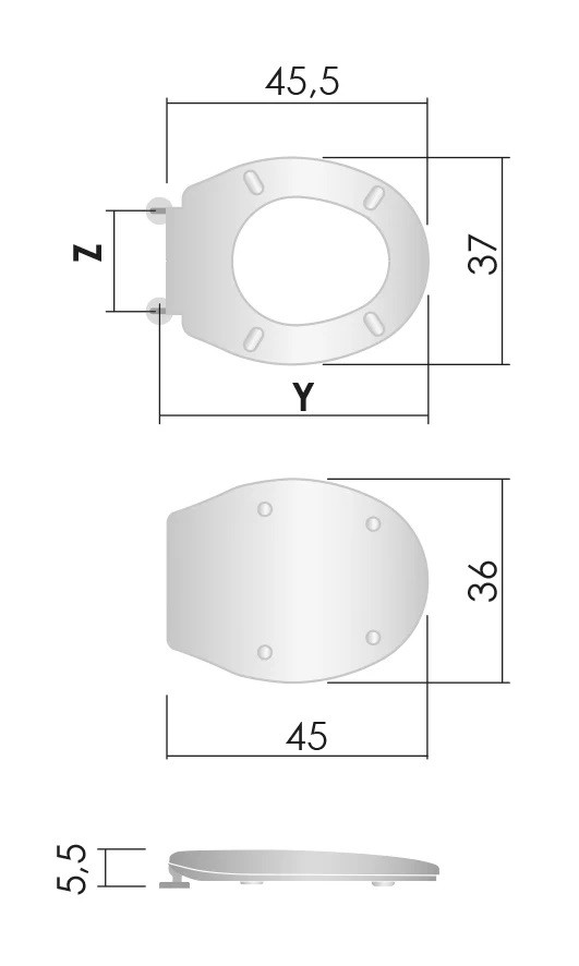 SEDILE WC STONE CERNIERE INOX