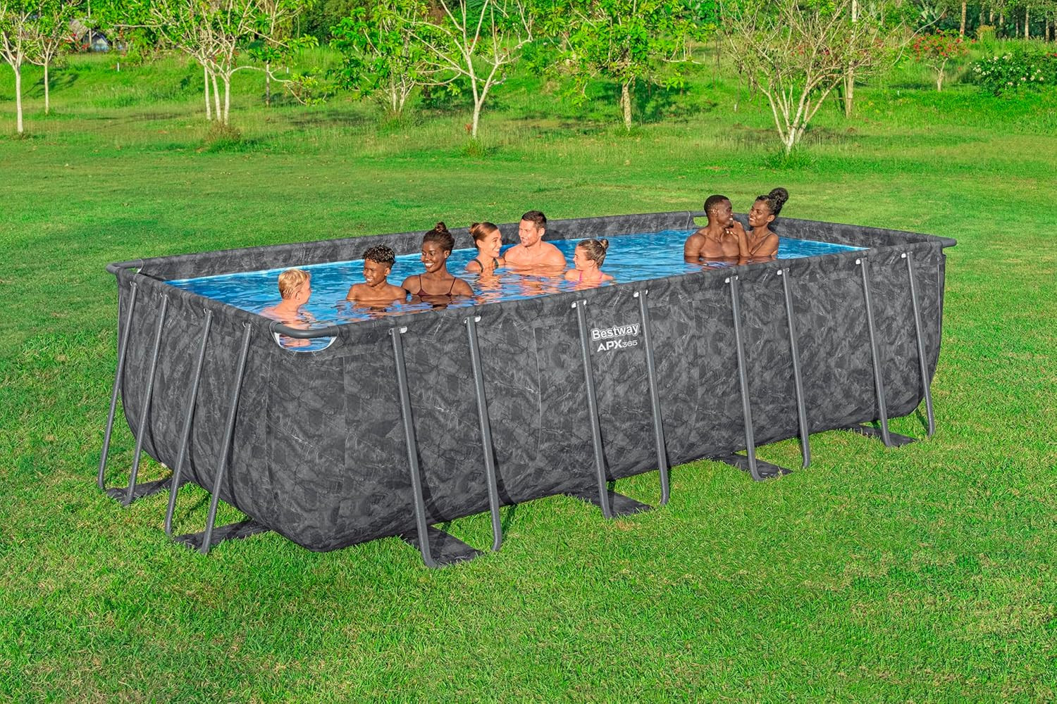 PISCINA APX 365 RETT.549X274X132 GRIGIO SCURO