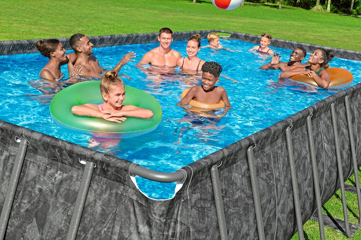 PISCINA APX 365 RETT.732X366X132 GRIGIO SC.MAR.