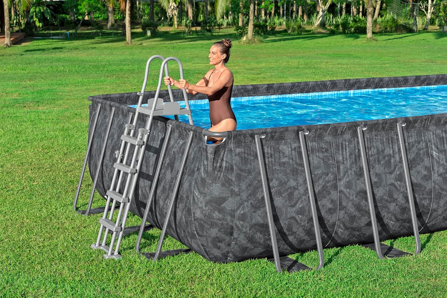 PISCINA APX 365 RETT.732X366X132 GRIGIO SC.MAR.