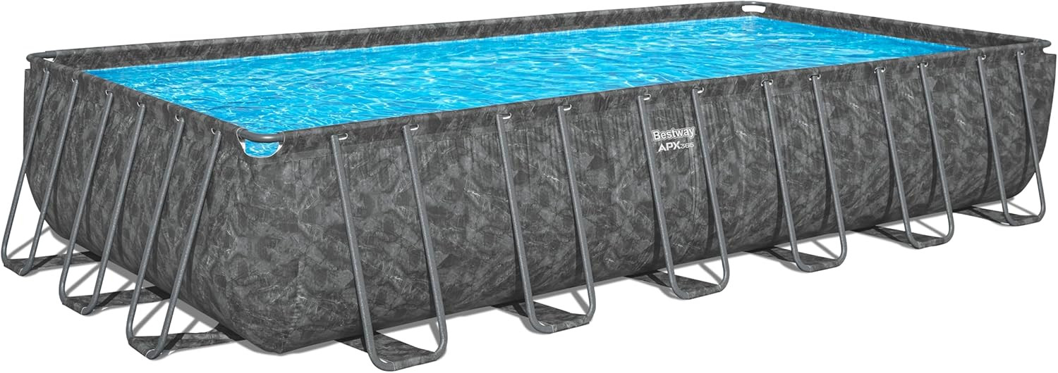 PISCINA APX 365 RETT.732X366X132 GRIGIO SC.MAR.