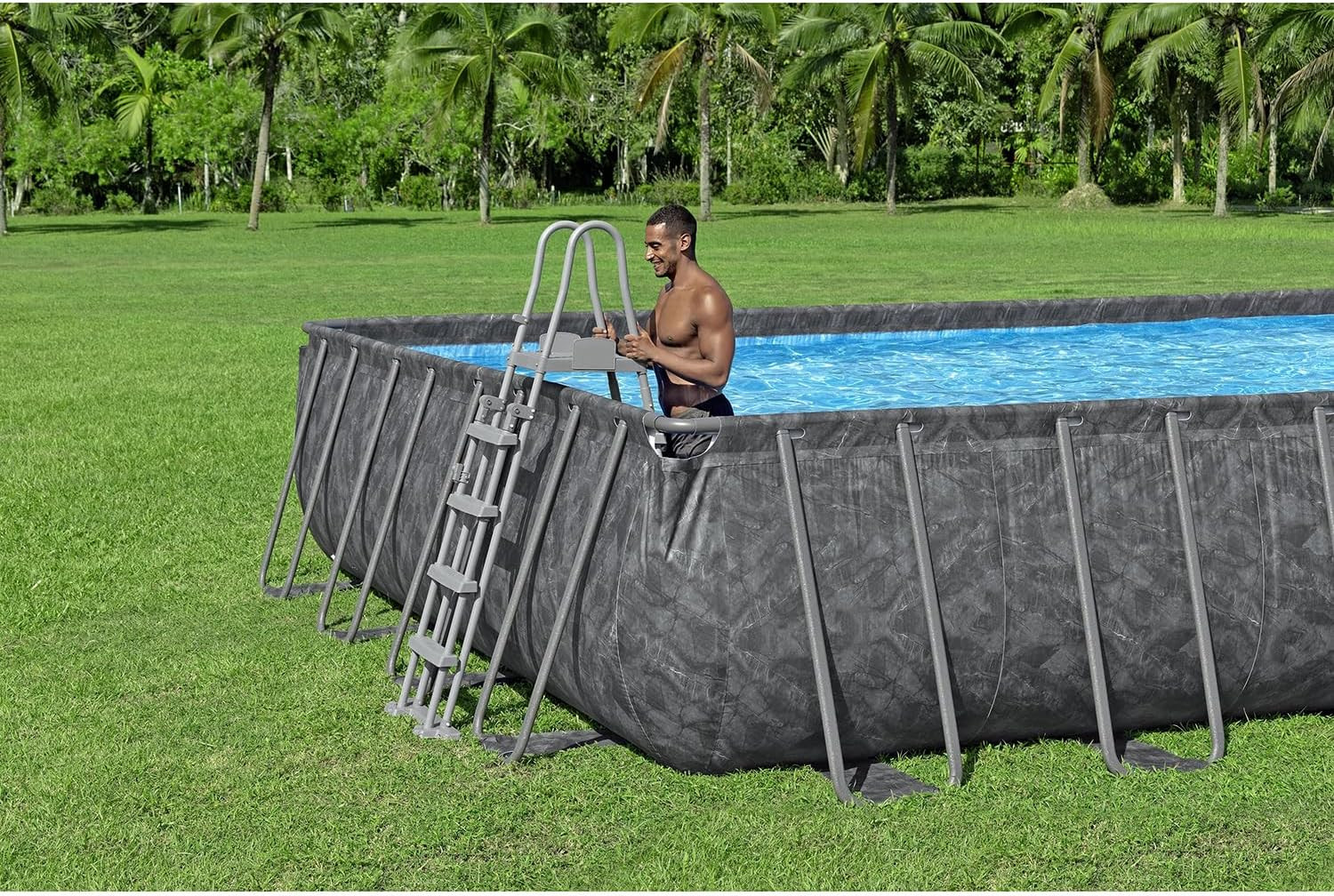 PISCINA APX 365 RETT.956X488X132 GR.SCURO MAR.