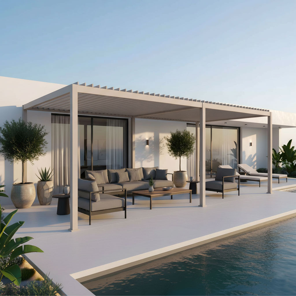 PERGOLA ELETTRICA MT.6X3 ARGILLA