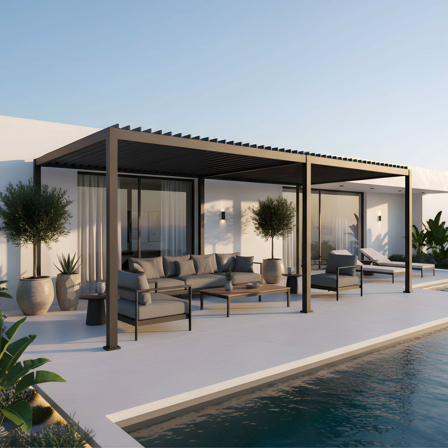 PERGOLA ELETTRICA MT.6X3 GRAFITE