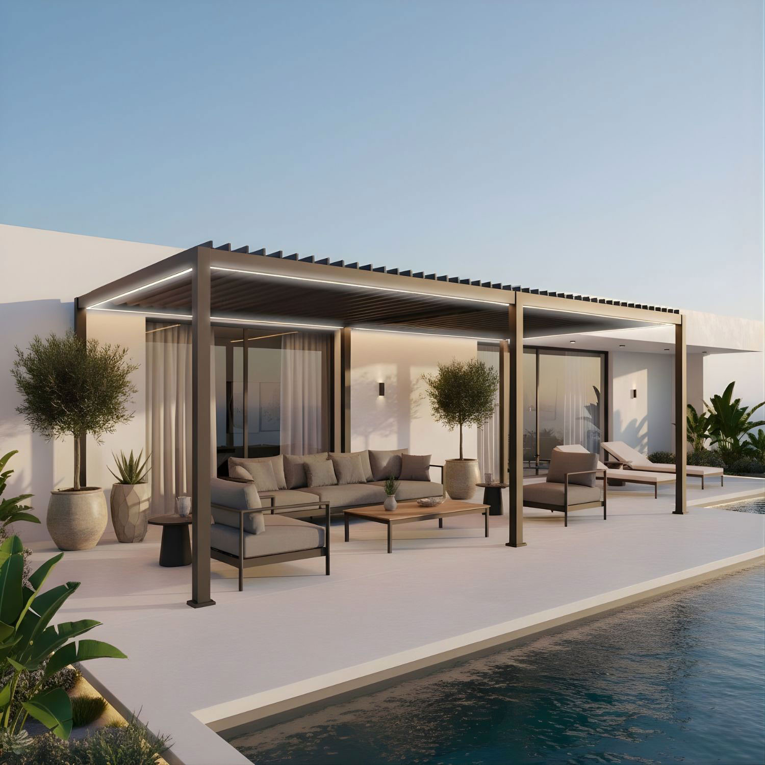 PERGOLA ELETTRICA MT.6X3 GRAFITE