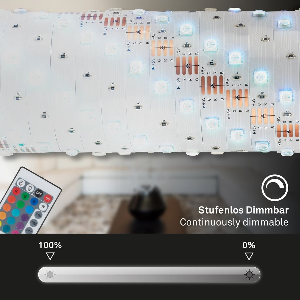 STRISCIA LED USB 4MT.5W CON TELECOMANDO BIANCO