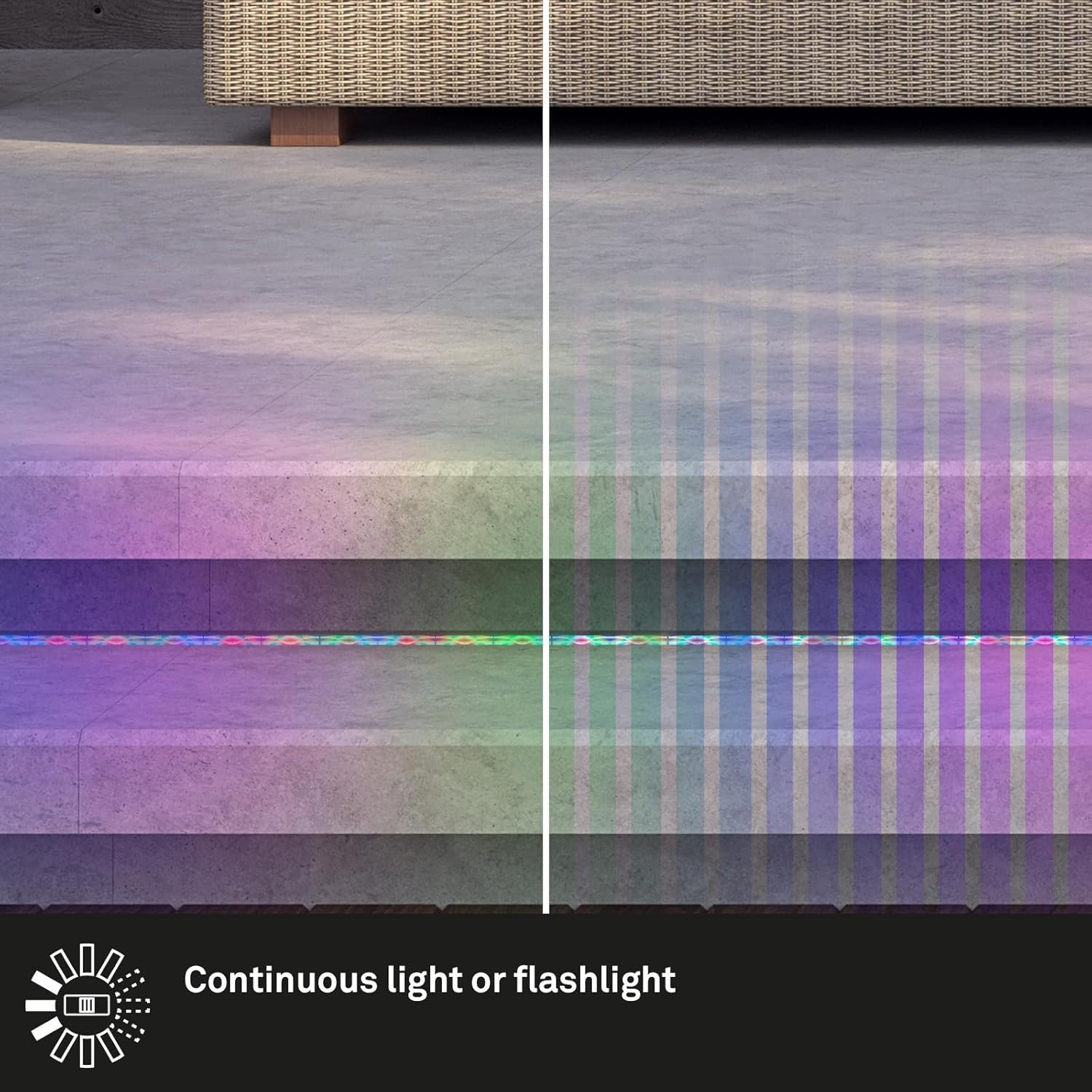 STRISCIA LED IP44 10MT.A BATT.MULTICOLOR