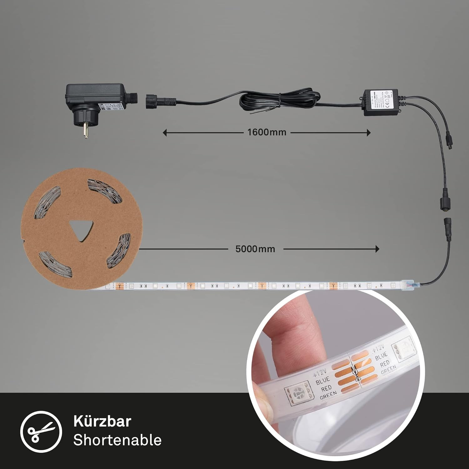 SUPERLINE LED 5MT.RGB 25W CON TELECOMANDO