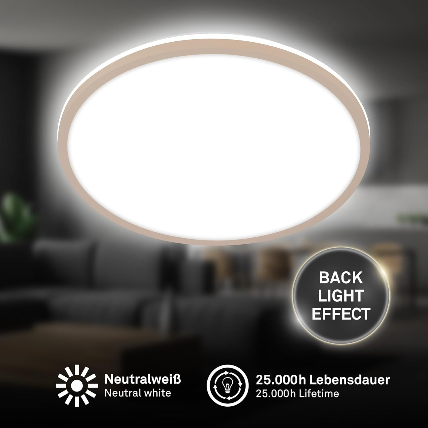 LANA PLAFONIERA LED 15W 4K BEIGE