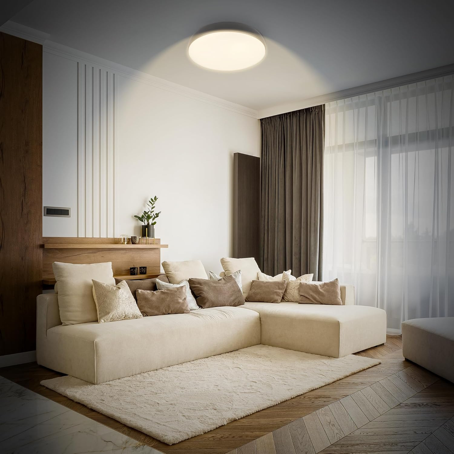 KIKAN PLAFONIERA LED 22W NERO