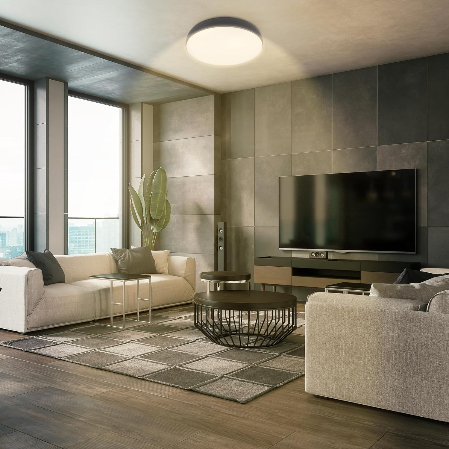 KIKAN PLAFONIERA LED 22W NERO