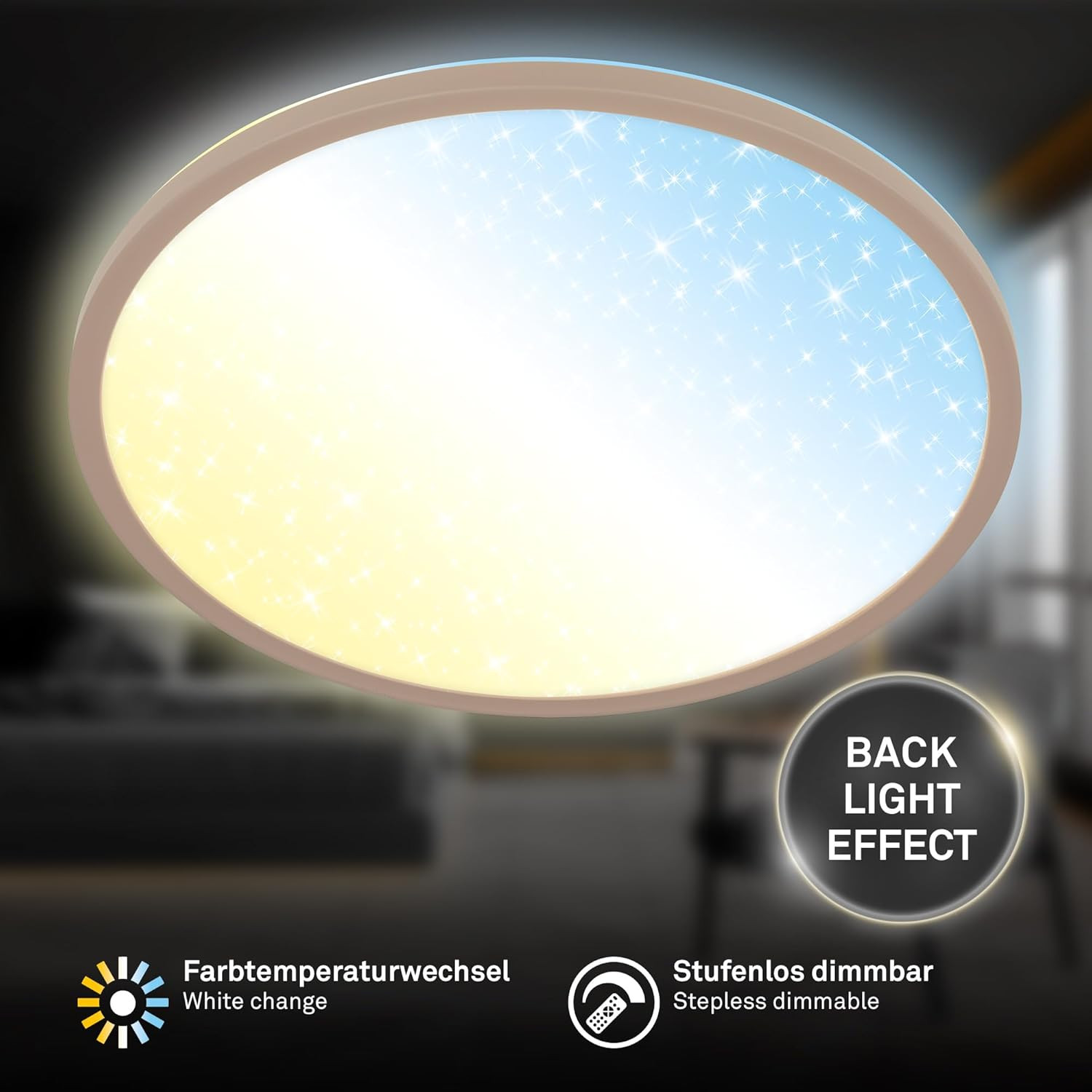 SLIM PANNELLO LED 22W CIELO STELLATO BEIGE