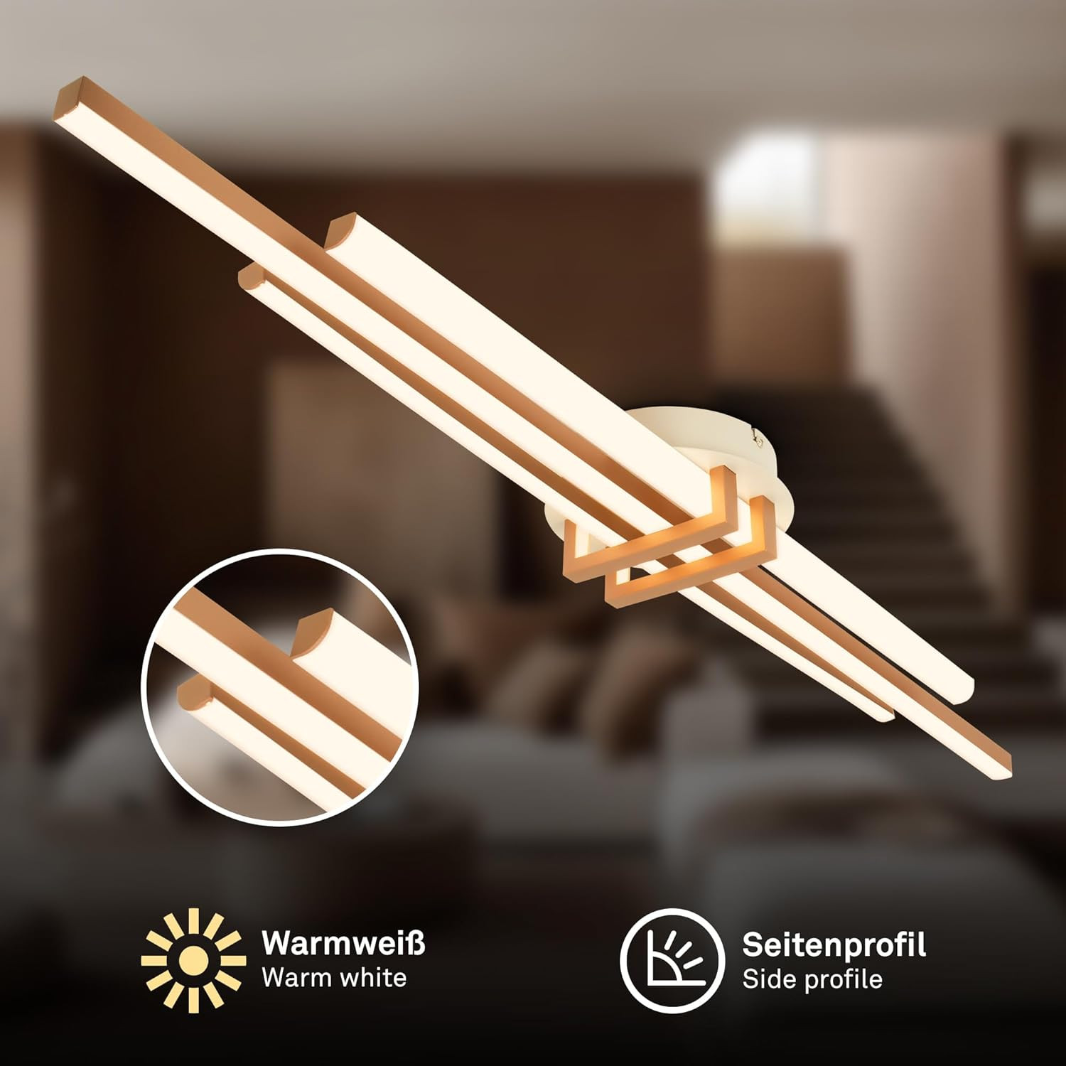 TINKA PLAF.LED 29W 3K CAFFE/GRIG.