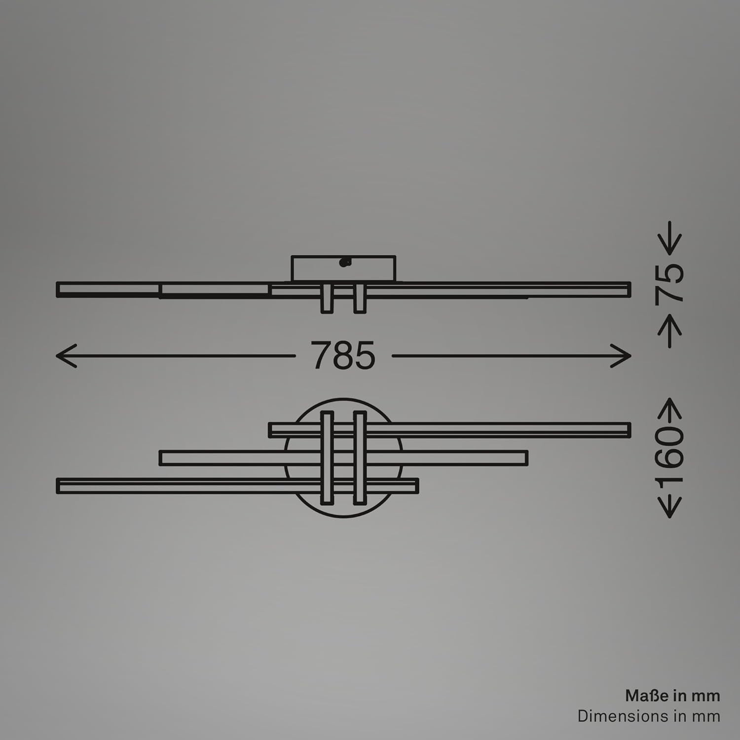 TINKA PLAF.LED 22.5W 3K CAFFE/GRIGIO