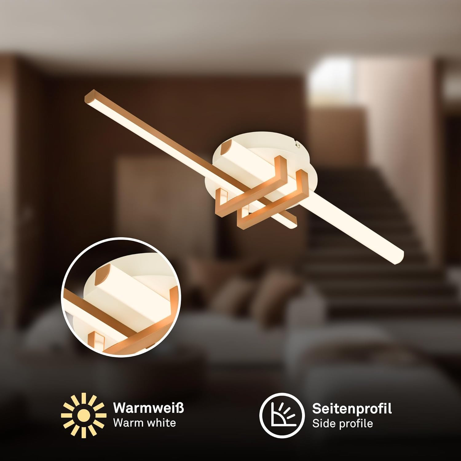 TINKA PLAF.LED 19W 3K CAFFE/GRIGIO