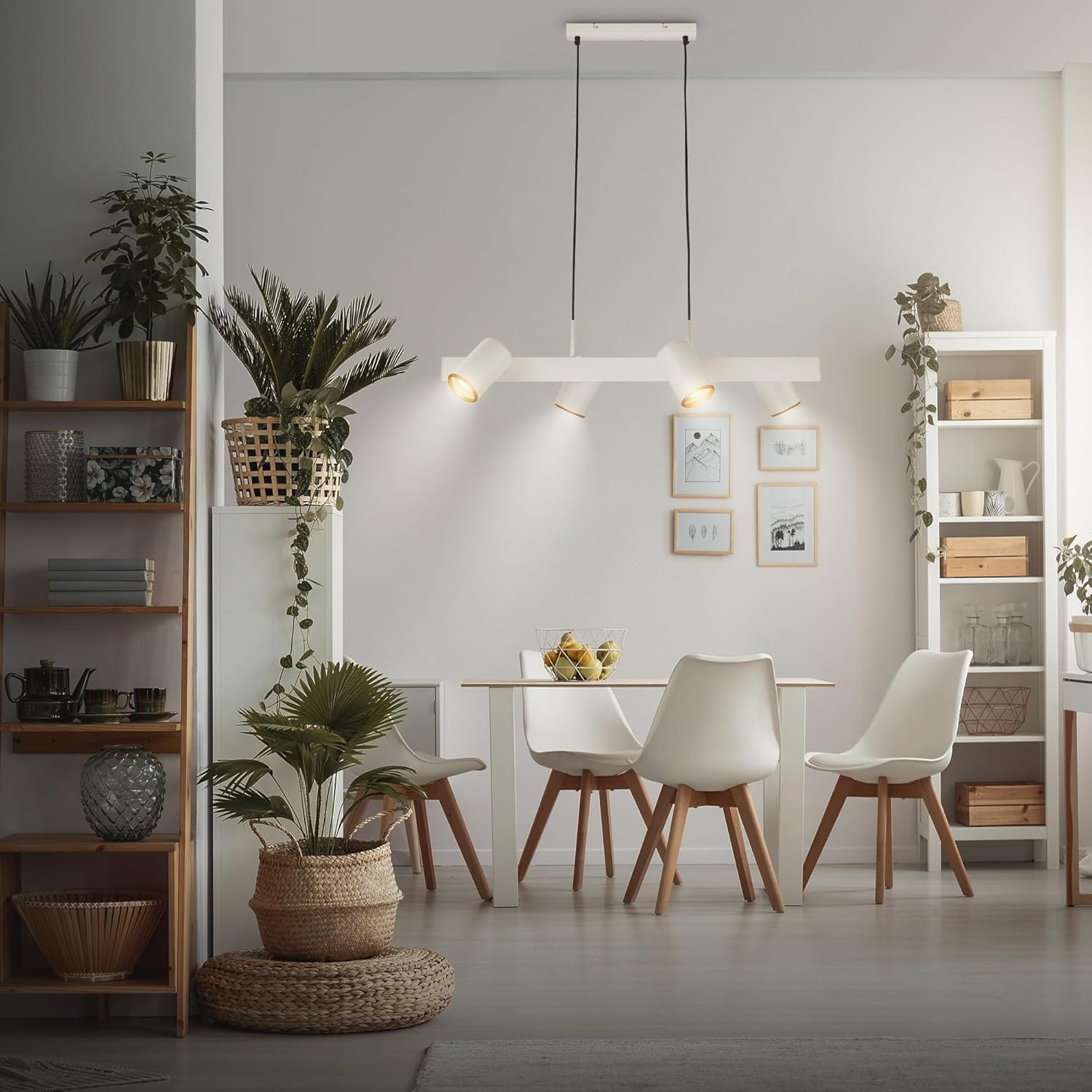 ERA SOSP.LED 4XGU10 9W METALLO GRIGIO/CAFFE