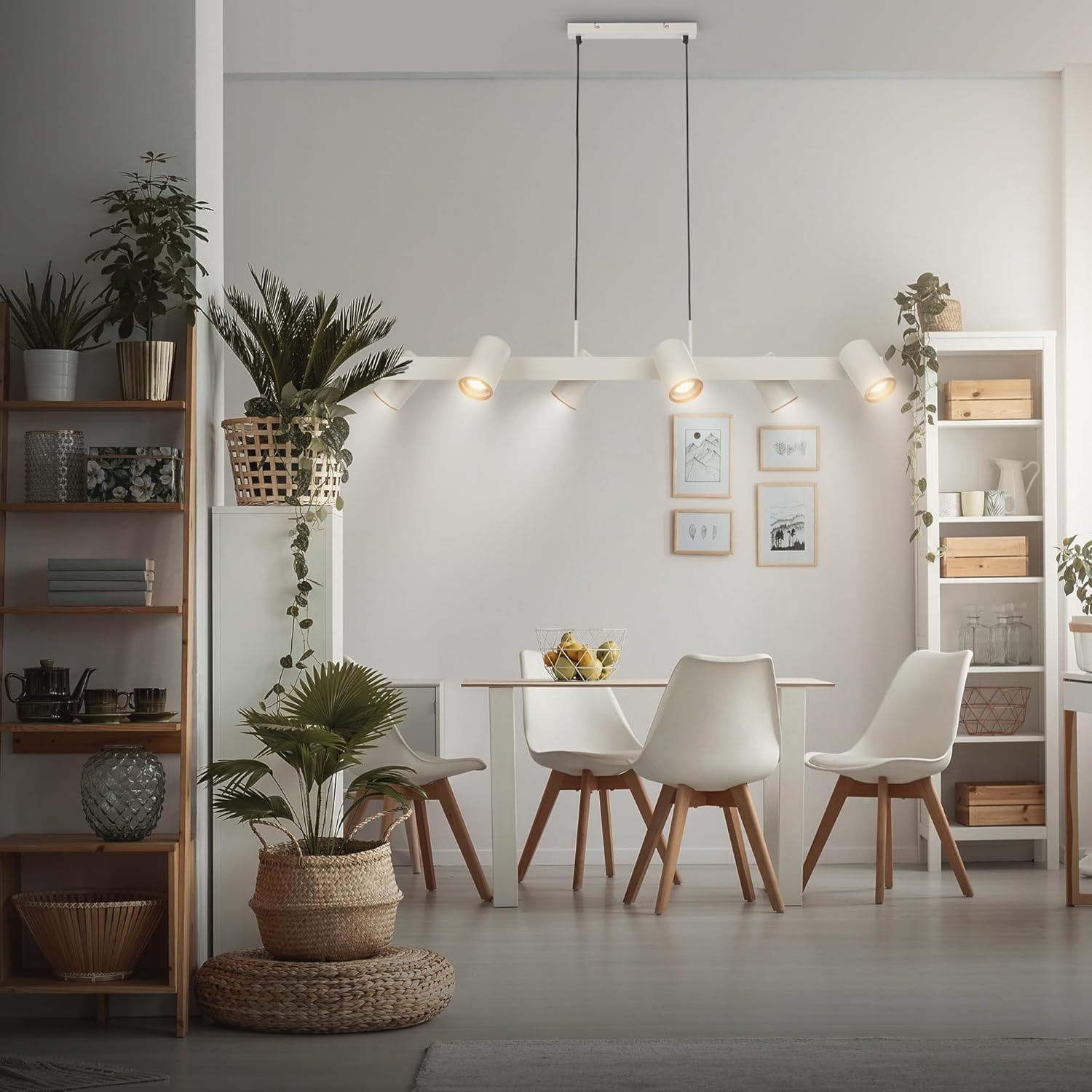 ERA SOSP.LED 6XGU10 9W METALLO GRIGIO/CAFFE