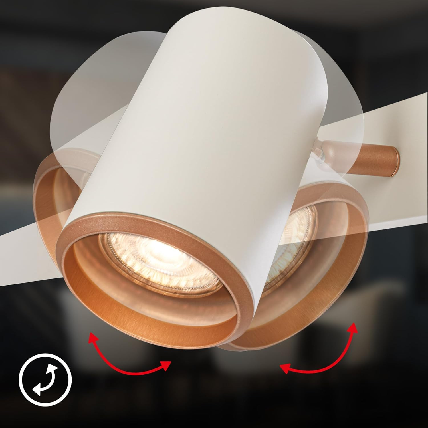 ERA SOSP.LED 6XGU10 9W METALLO GRIGIO/CAFFE