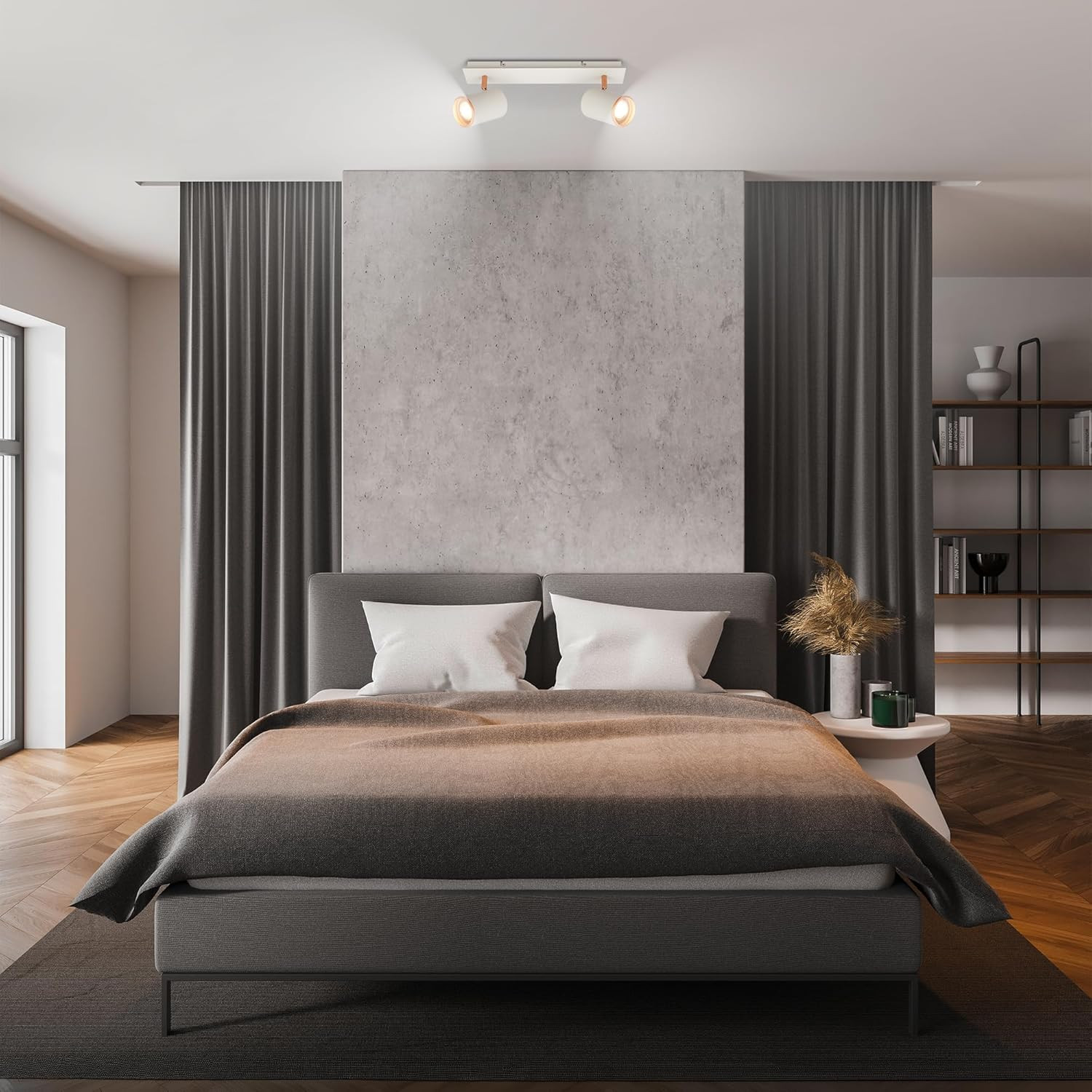 ERA SPOT LED 2XGU10 9W GRIGIO/CAFFE