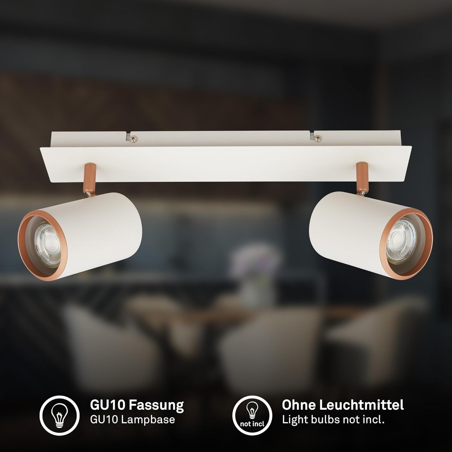 ERA SPOT LED 2XGU10 9W GRIGIO/CAFFE