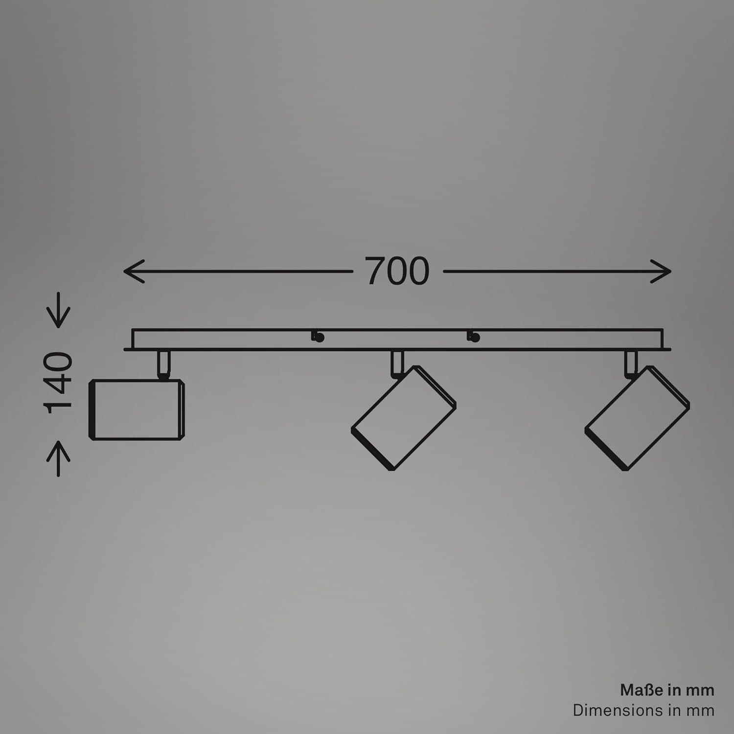ERA SPOT LED 3XGU10 9W GR/CAFFE