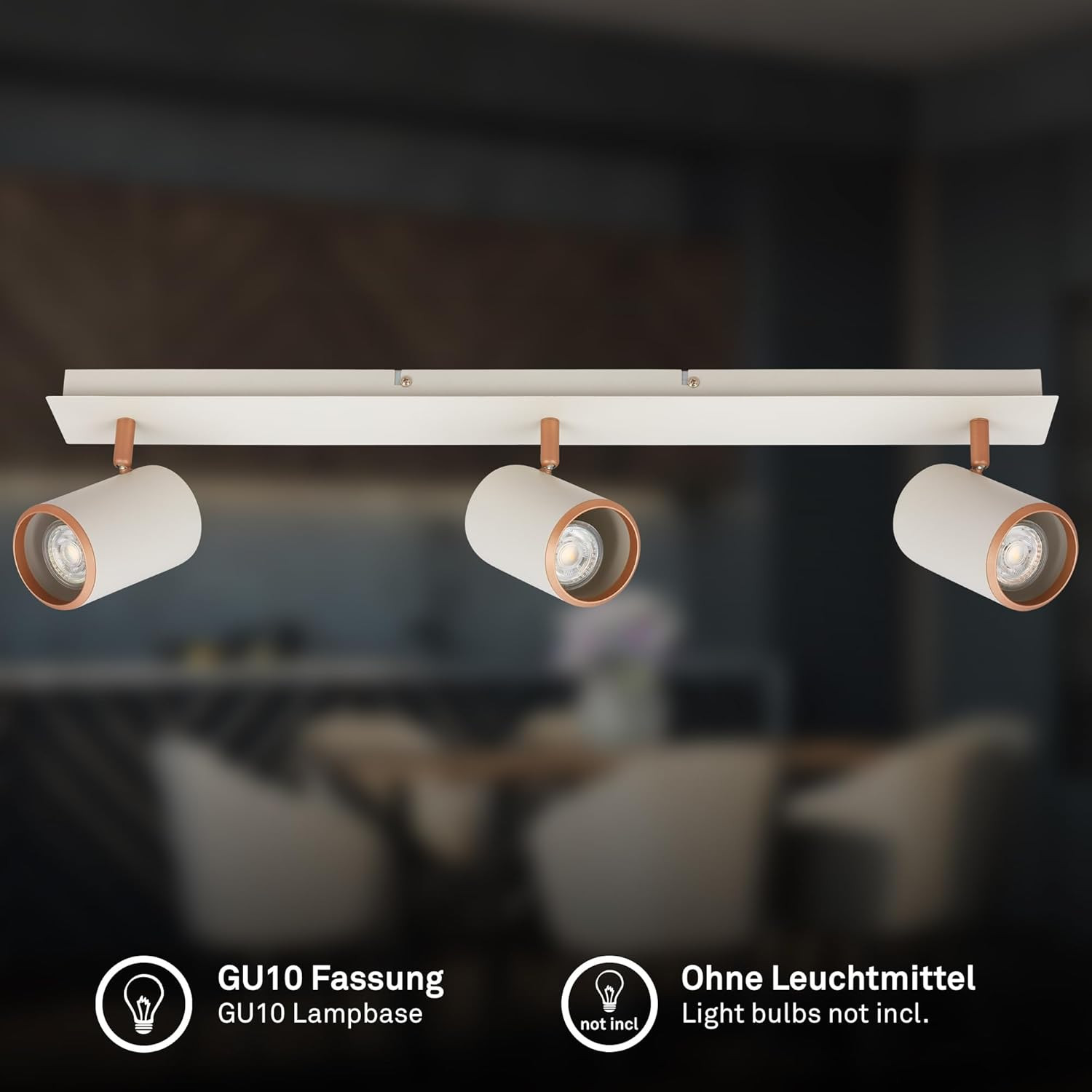 ERA SPOT LED 3XGU10 9W GR/CAFFE