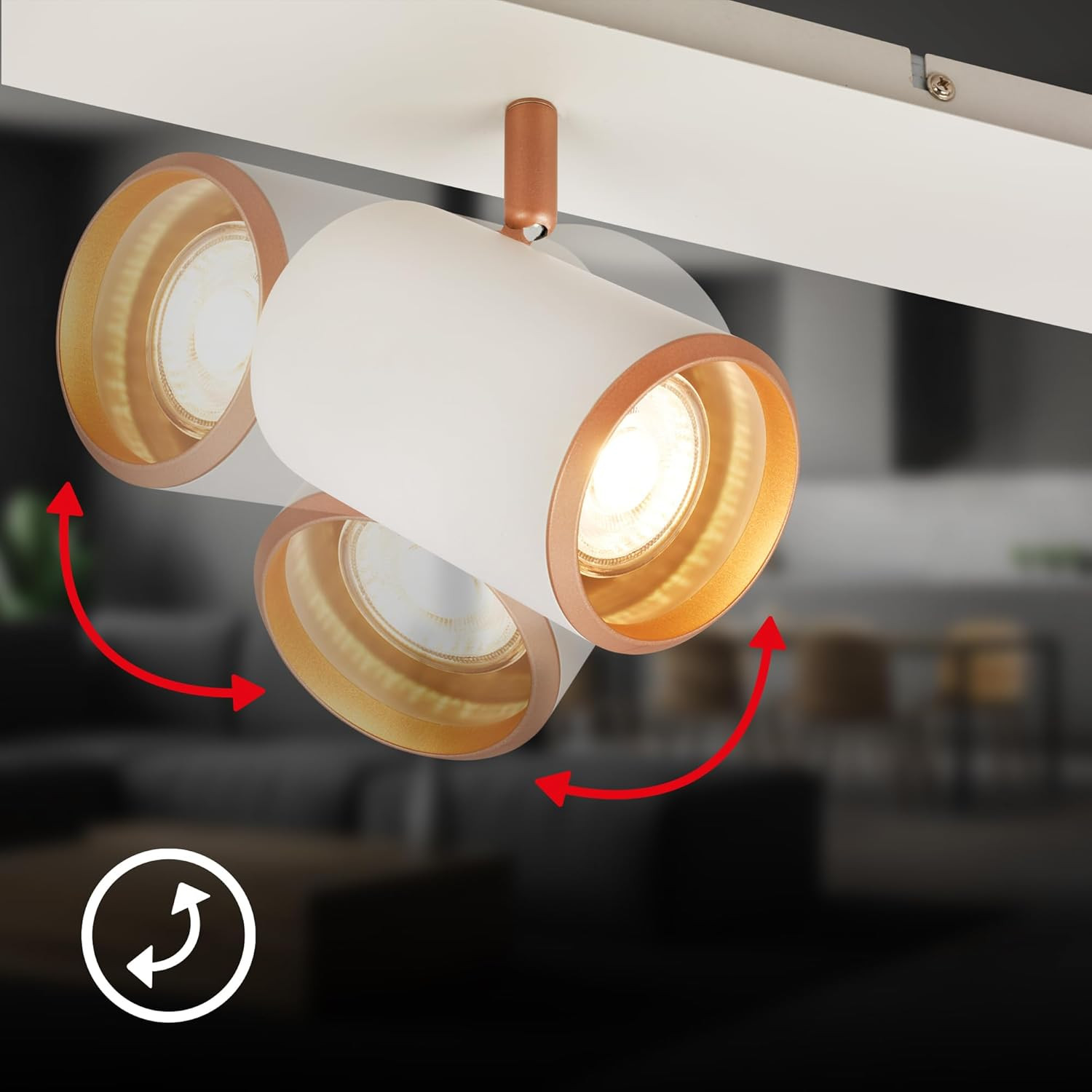 ERA SPOT LED 3XGU10 9W GR/CAFFE