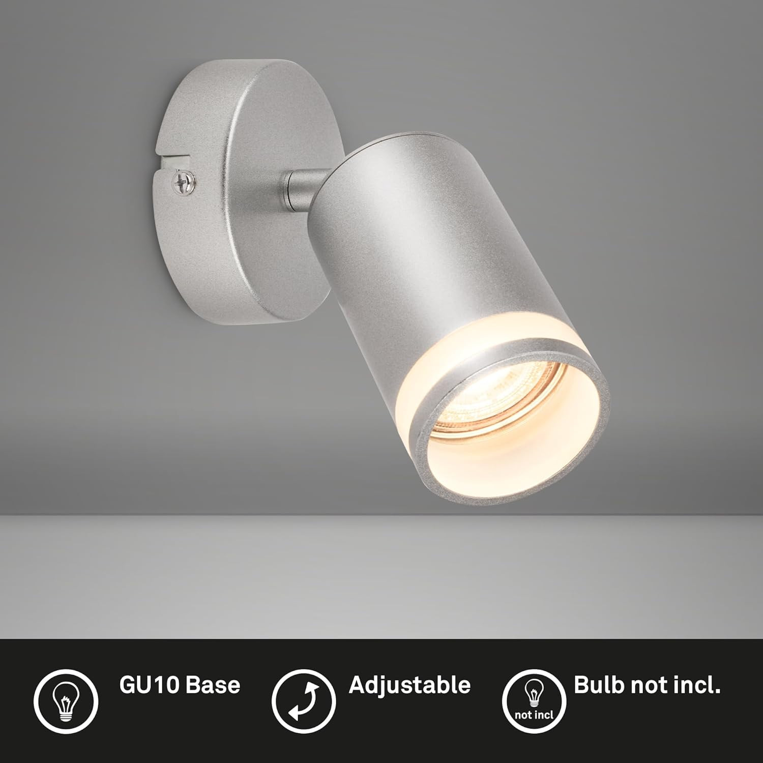 RUB SPOT 1XGU10 9W MET/VETRO/CROMO