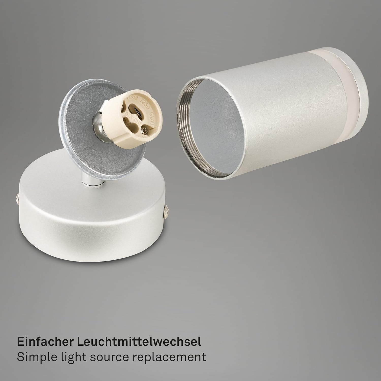 RUB SPOT 1XGU10 9W MET/VETRO/CROMO