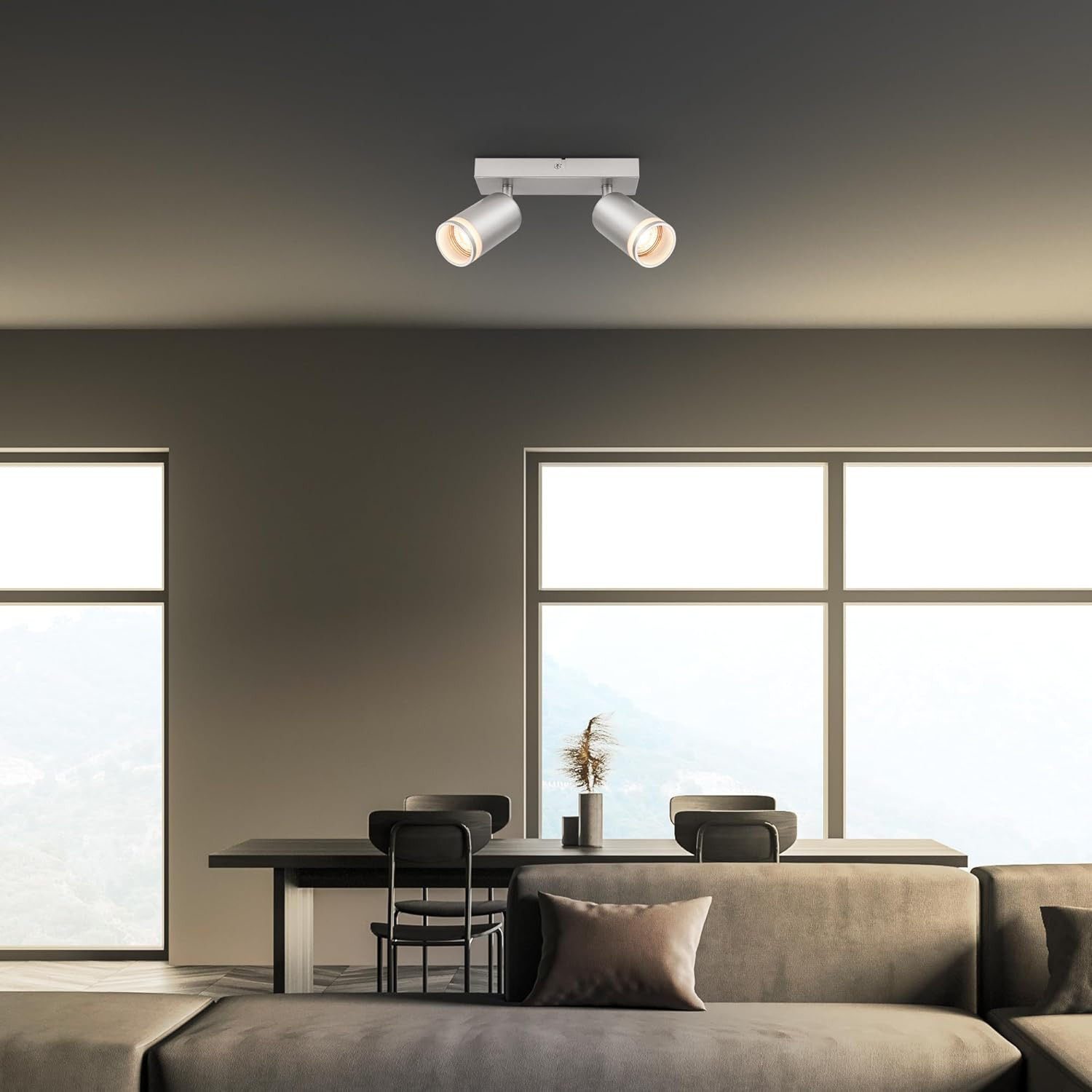 RUB BARRA SPOT 2XGU10 9W METALLO/VETRO/CROMO