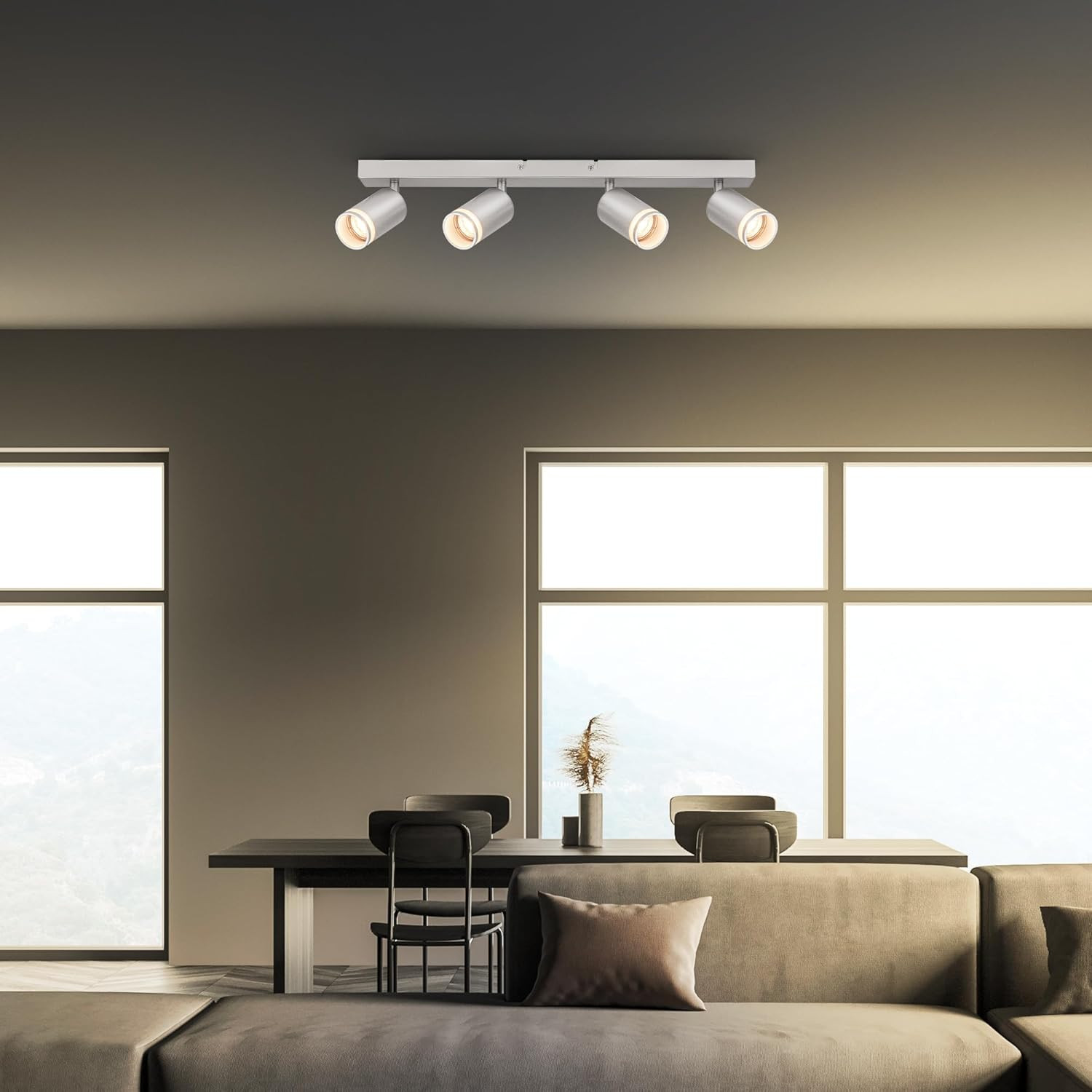 RUB BARRA SPOT 4XGU10 9W METALLO/VETRO/CROMO