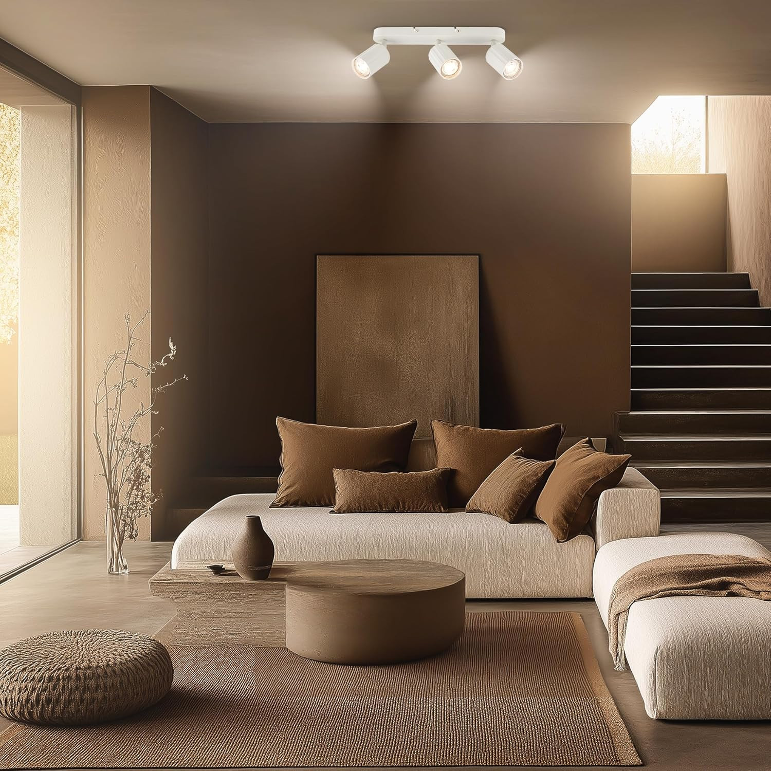 SKAFT FARETTO LED 3XGU10 9W BIANCO ANTICO