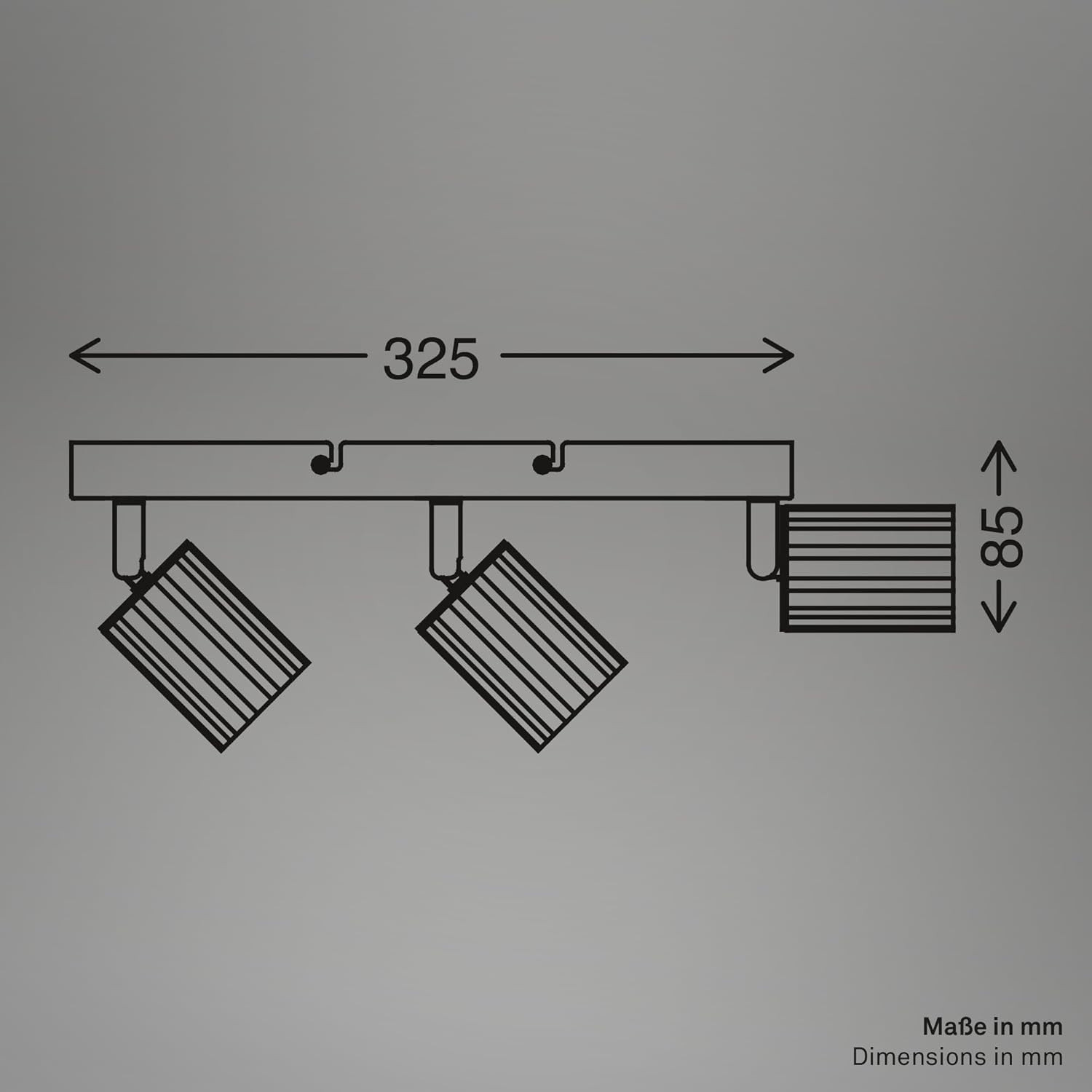 SKAFT FARETTO LED 3XGU10 9W BIANCO ANTICO