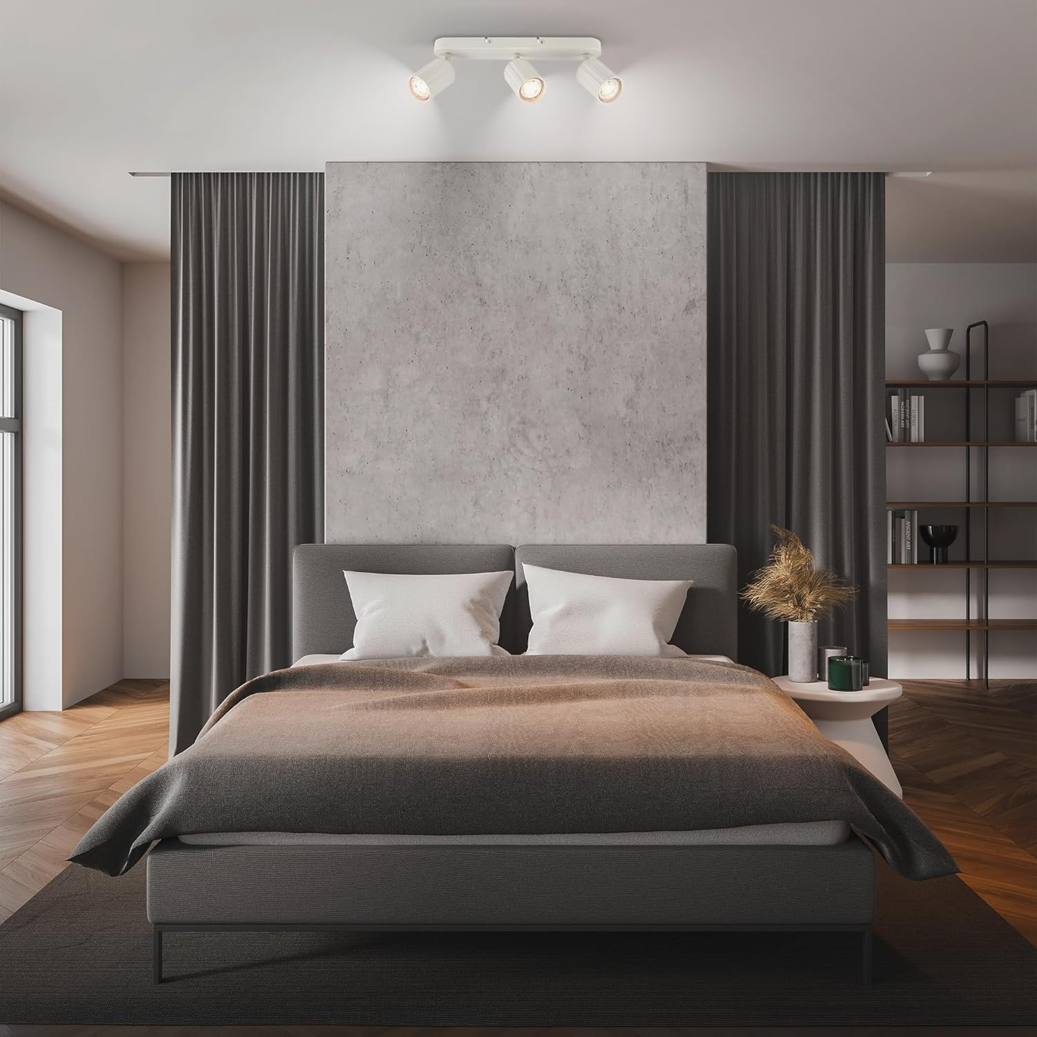 SKAFT FARETTO LED 3XGU10 9W BIANCO ANTICO