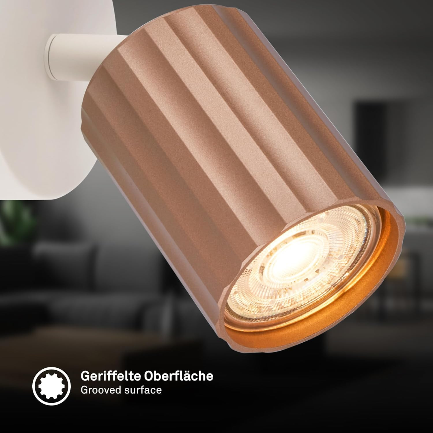 SKAFT FARETTO LED 1XGU10 9W CAFFE/GR.