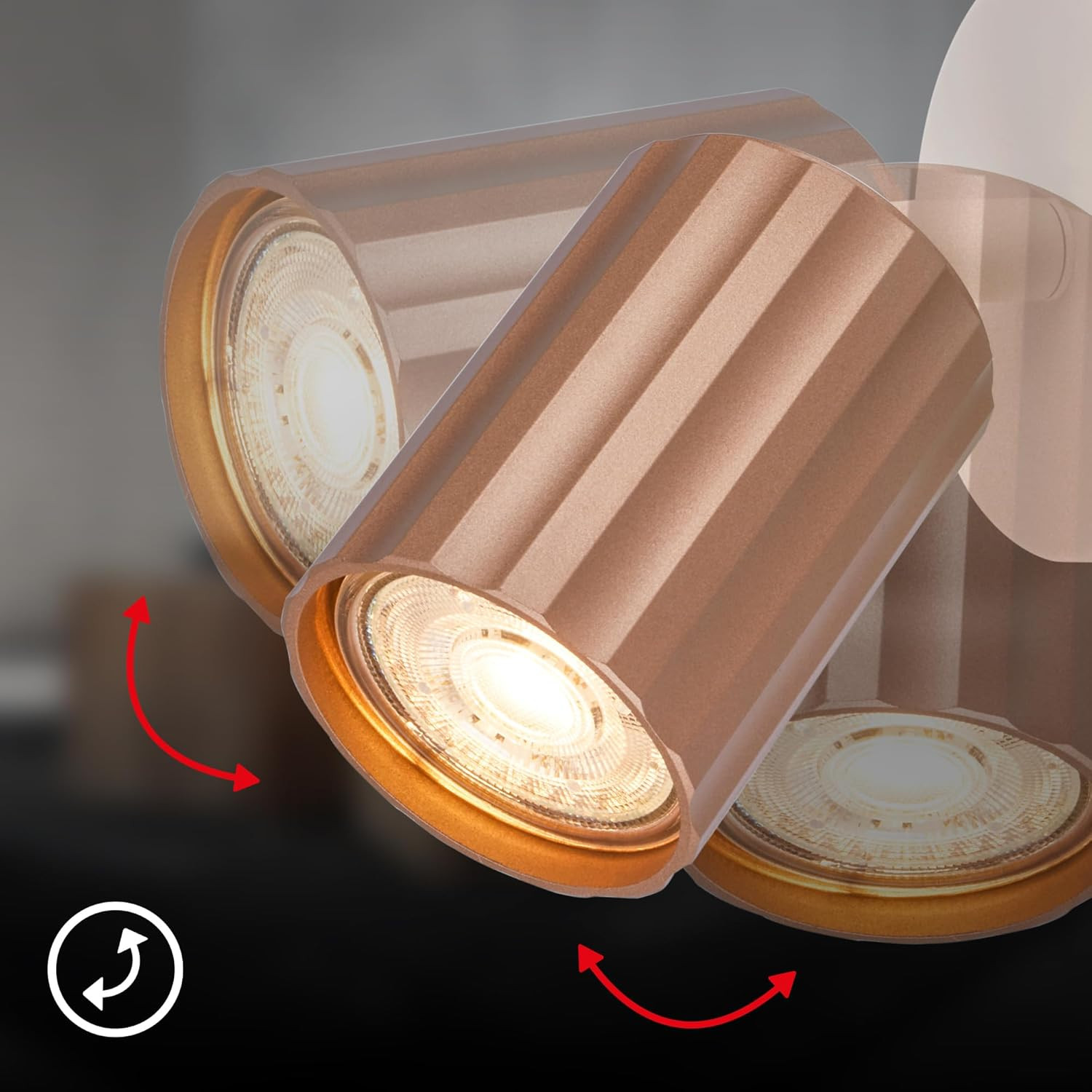 SKAFT FARETTO LED 1XGU10 9W CAFFE/GR.