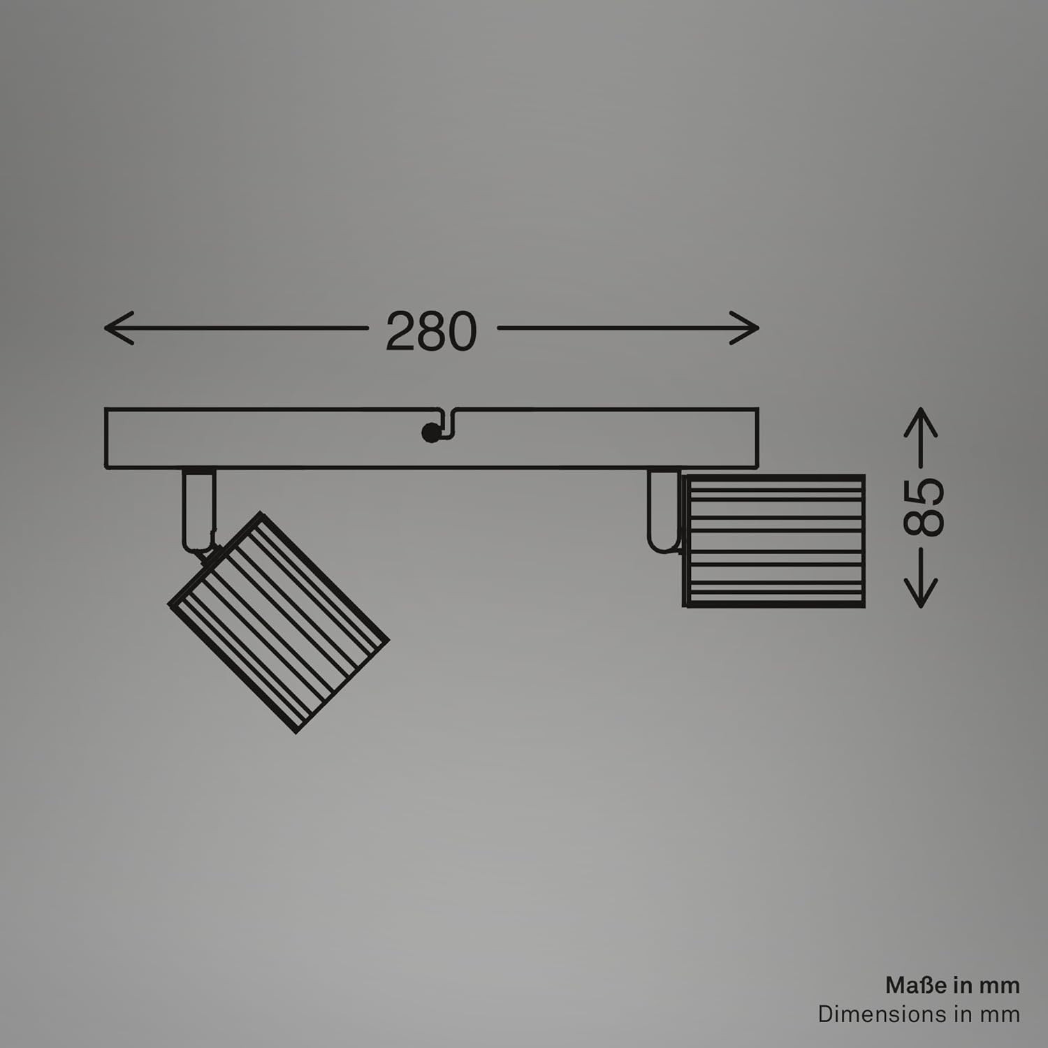 SKAFT FARETTO LED 2XGU10 9W CAFFE/GRIGIO