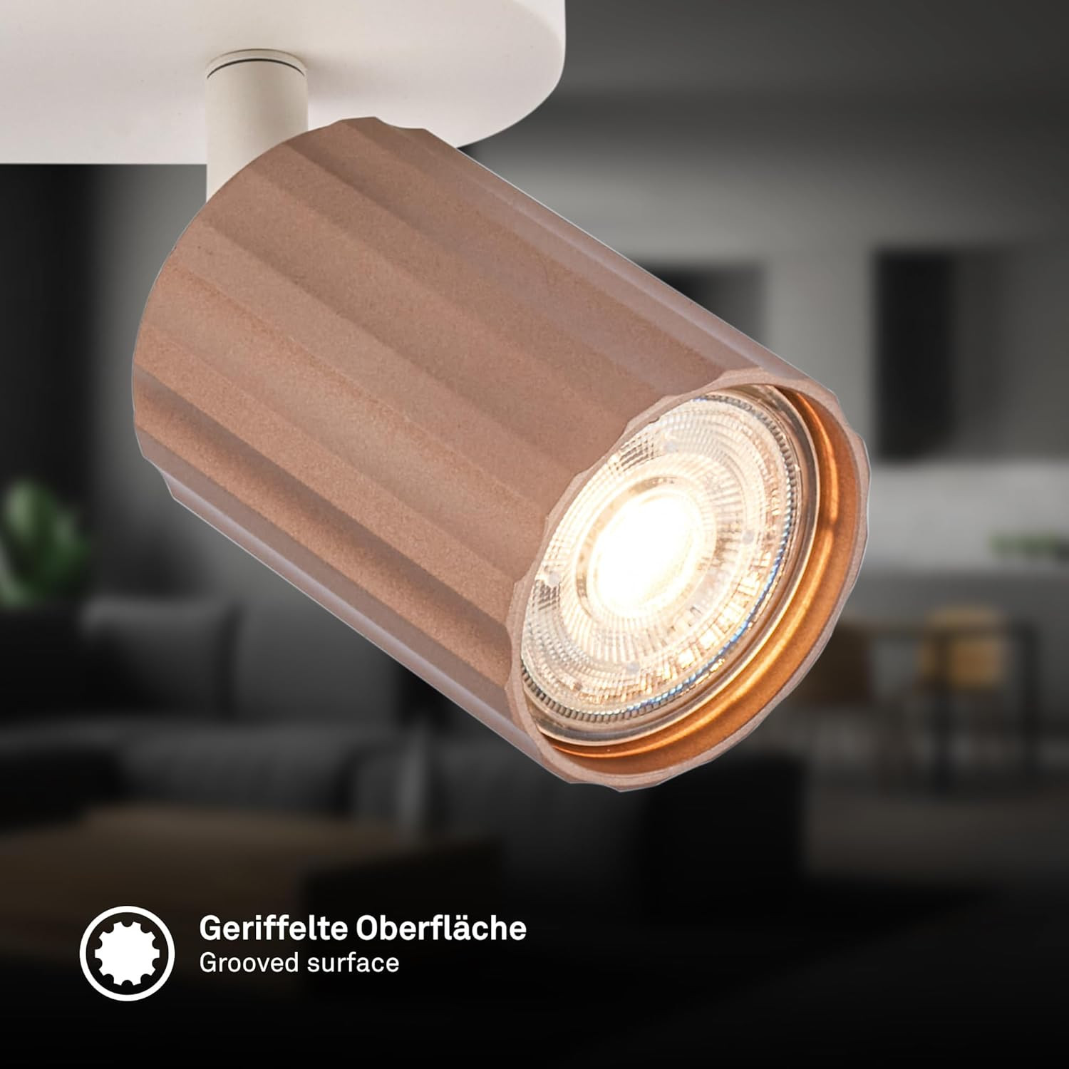 SKAFT FARETTO LED 2XGU10 9W CAFFE/GRIGIO