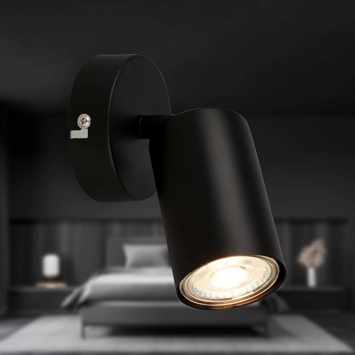 TIB FARETTO LED 1XGU10 9W MET/NERO