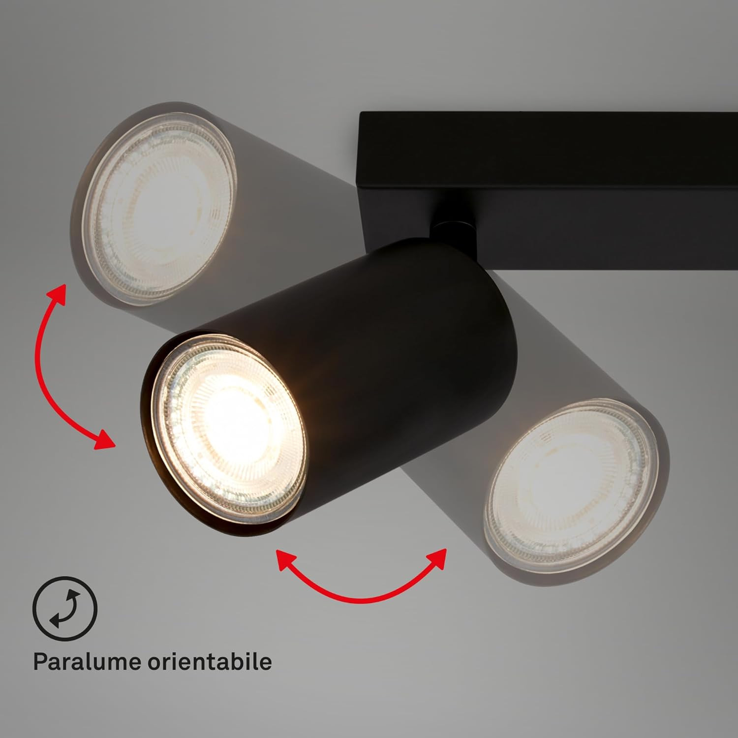 TIB FARETTO LED 2XGU10 9W MET/NERO