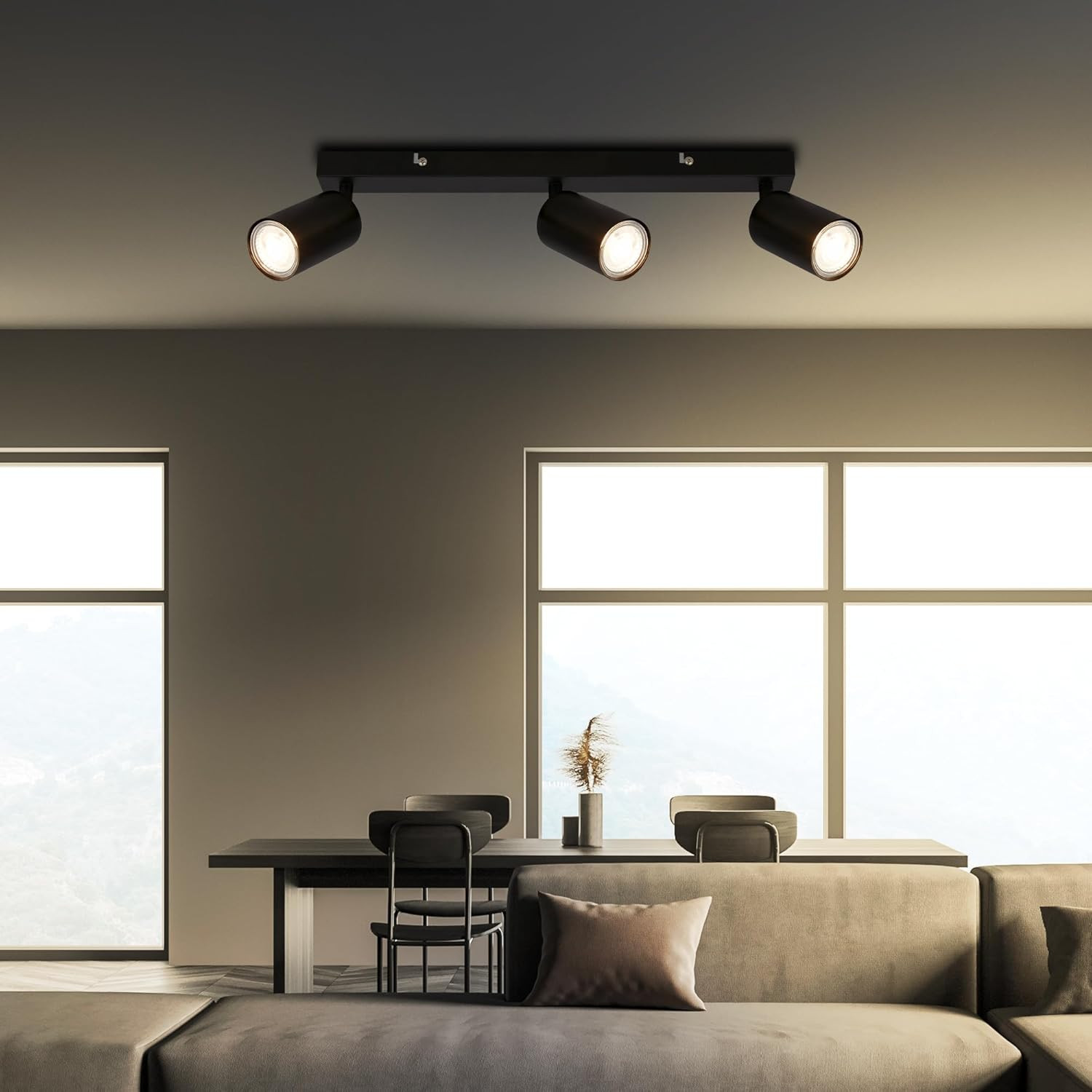 TIB FARETTO LED 3XGU10 9W MET/NERO