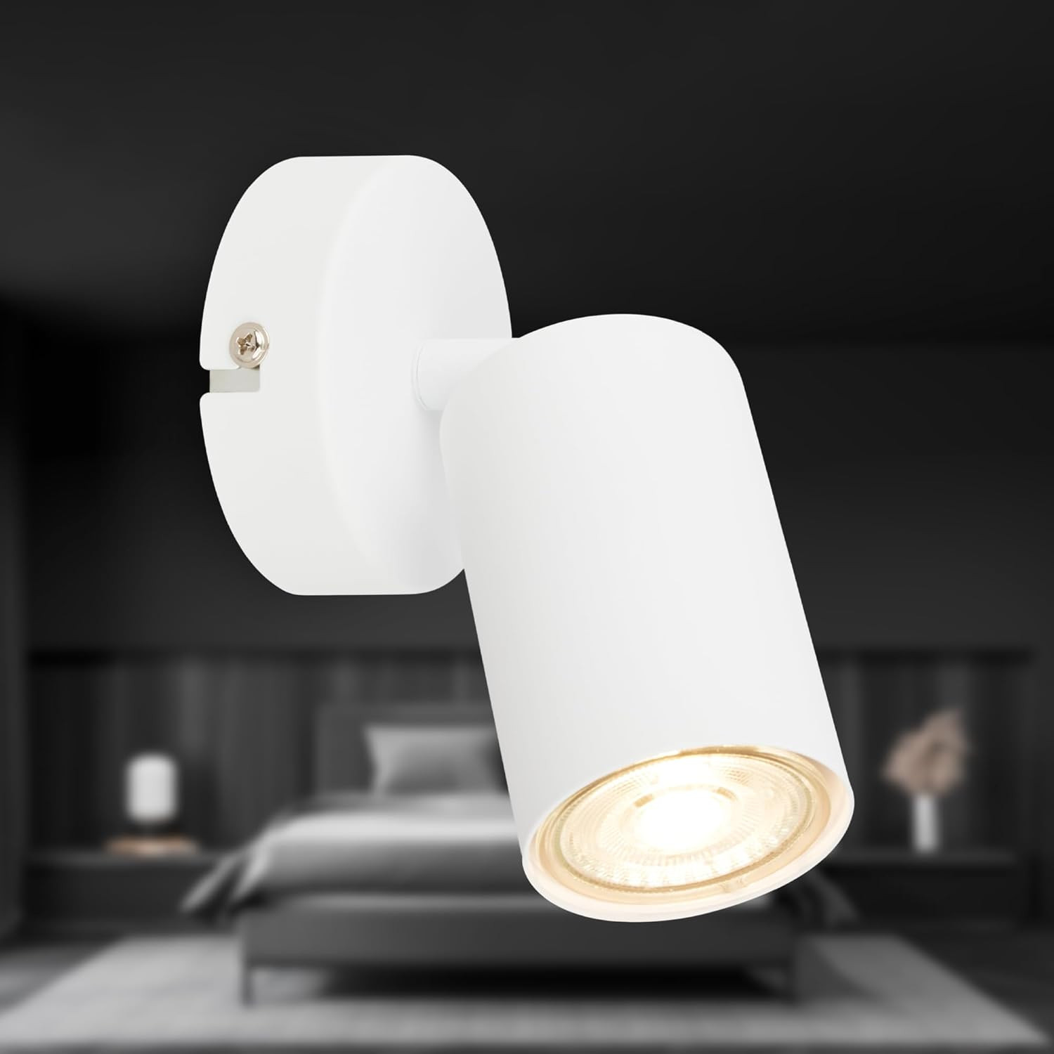 TIB FARETTO 1XGU10 9W MET/BIANCO