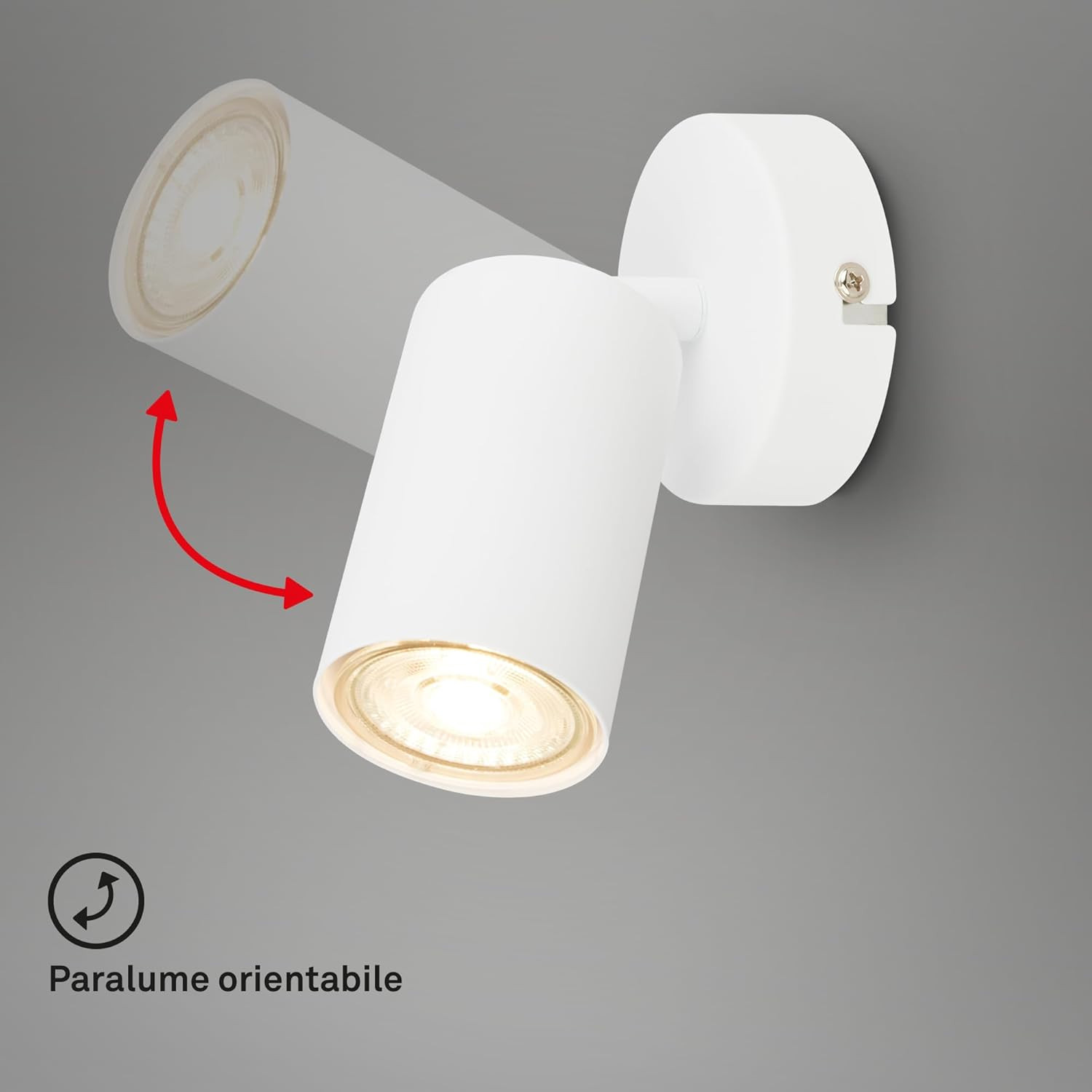 TIB FARETTO 1XGU10 9W MET/BIANCO