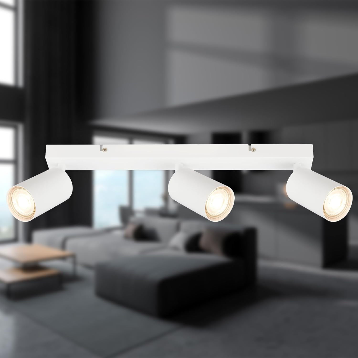 TIB FARETTO 3XGU10 9W MET/BIANCO