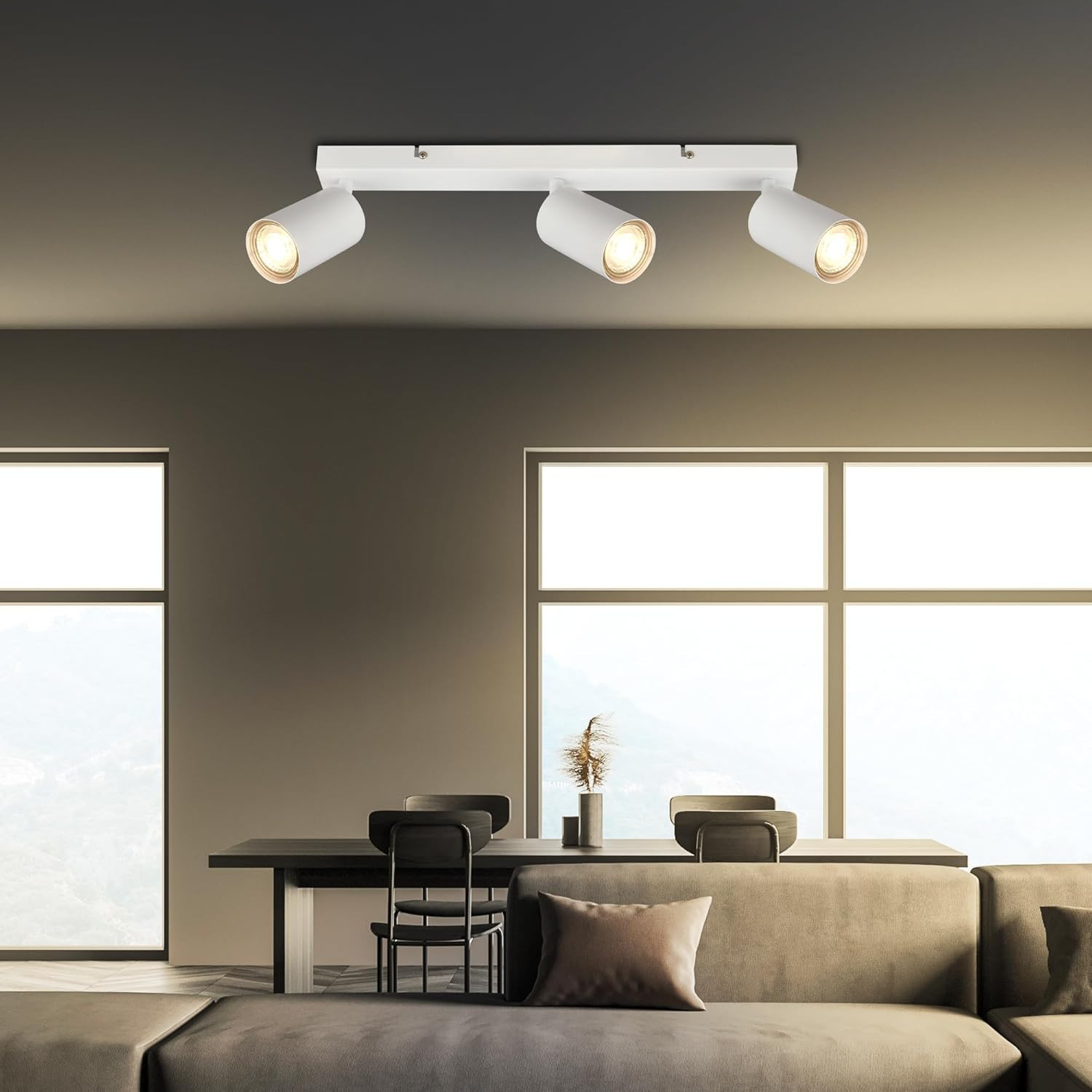 TIB FARETTO 3XGU10 9W MET/BIANCO